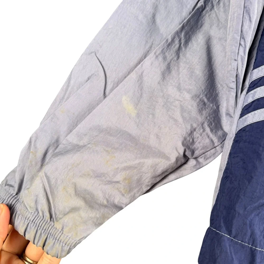 Vintage Adidas Windbreaker Jacket Purple Full Zip Mesh Lined XL 142036  0011‎